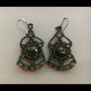 Swarovski crystal Bollywood earrings